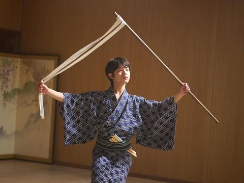 Sōya Kurokawa sebagai Kikuo muda dalam film Jepang Kokuho (2025). (GKIDS/Amuse/Aniplex/Asahi Shimbun Publications)