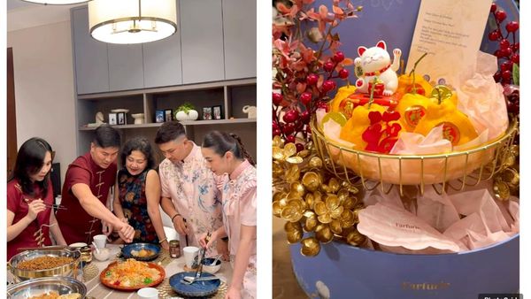 Chelsea Olivia dan Glenn Alinskie Nikmati Yusheng hingga Dikirimi Buah Imlek