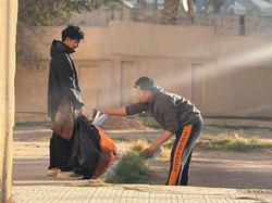Sambut Ramadan, Mahasiswa Muhammadiyah Zliten Gelar Bersih Lingkungan dan Senam