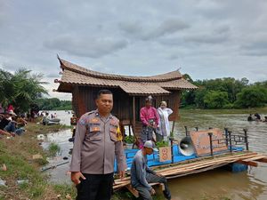 Polres Kampar Amankan Upacara Adat Sambut Ramadan Balimau Kasai