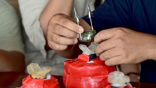 A pygmy blue whale is observed by a research drone during the Marine Migratory Species Expedition 2025 n in the North Wetar Sea, East Nusa Tenggara, Indonesia, Oct. 9, 2025. (HO/Konservasi Indonesia)Seekor paus biru kerdil terpantau oleh drone para peneliti dalam Ekspedisi Spesies Laut Bermigrasi di Laut Wetar Utara, Nusa Tenggara Timur, Indonesia, 9 Oktober 2025. (HO/Konservasi Indonesia)