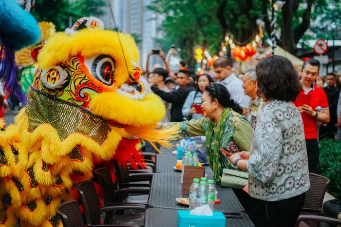 Perayaan Imlek di Kawasan SCBD, Jakarta.