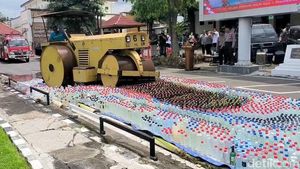 Ribuan Botol Miras Dimusnahkan Polres Jombang Jelang Ramadan