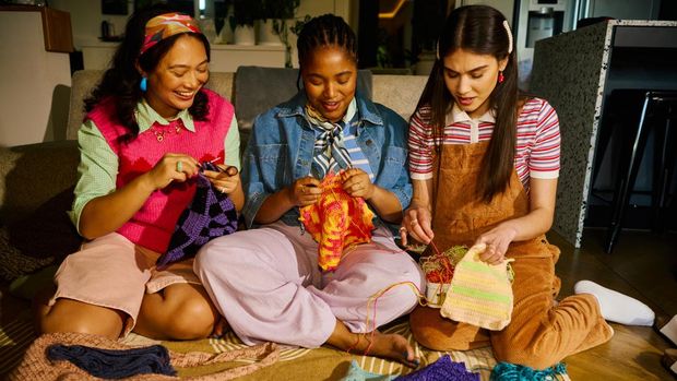 ilustrasi  klub merajut