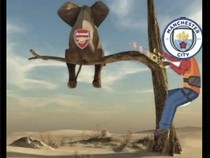 Meme Kocak: Si Gajah Arsenal di Pucuk, Man City Gergaji Dahannya!
