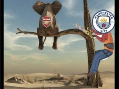 Meme Kocak: Si Gajah Arsenal di Pucuk, Man City Gergaji Dahannya!