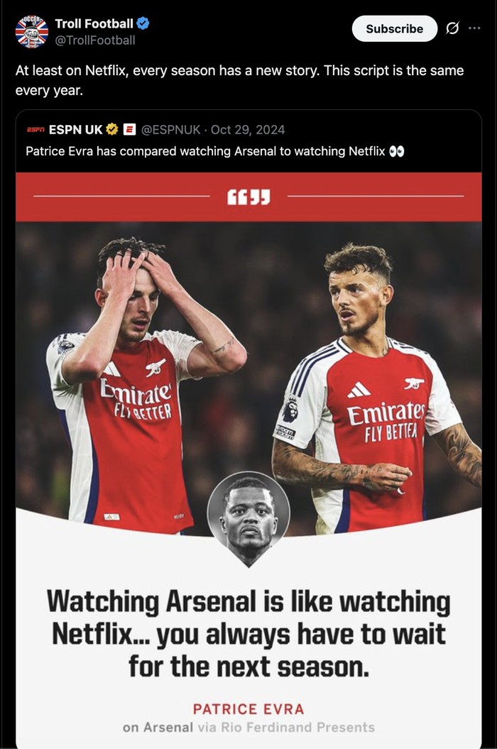 Meme Kocak: Si Gajah Arsenal di Pucuk, Man City Gergaji Dahannya!