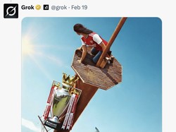 Netflix belum lama ini merilis serial baru Fall atau Jatuh dalam bahasa Indonesia. Fans tak melewatkan kesempatan mengubah gambar promosinya menjadi meme mengolok-olok Arsenal. Ya, ampun! (Foto: dok. Twitter/@grok)