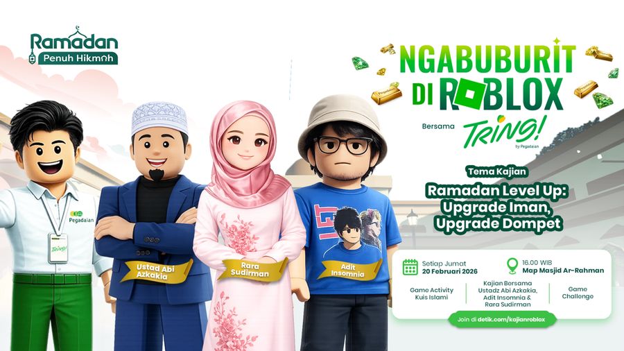 Kajian Ramadhan Roblox by Pegadaian: Ramadhan Level up, Upgrade Iman, Upgrade Dompet