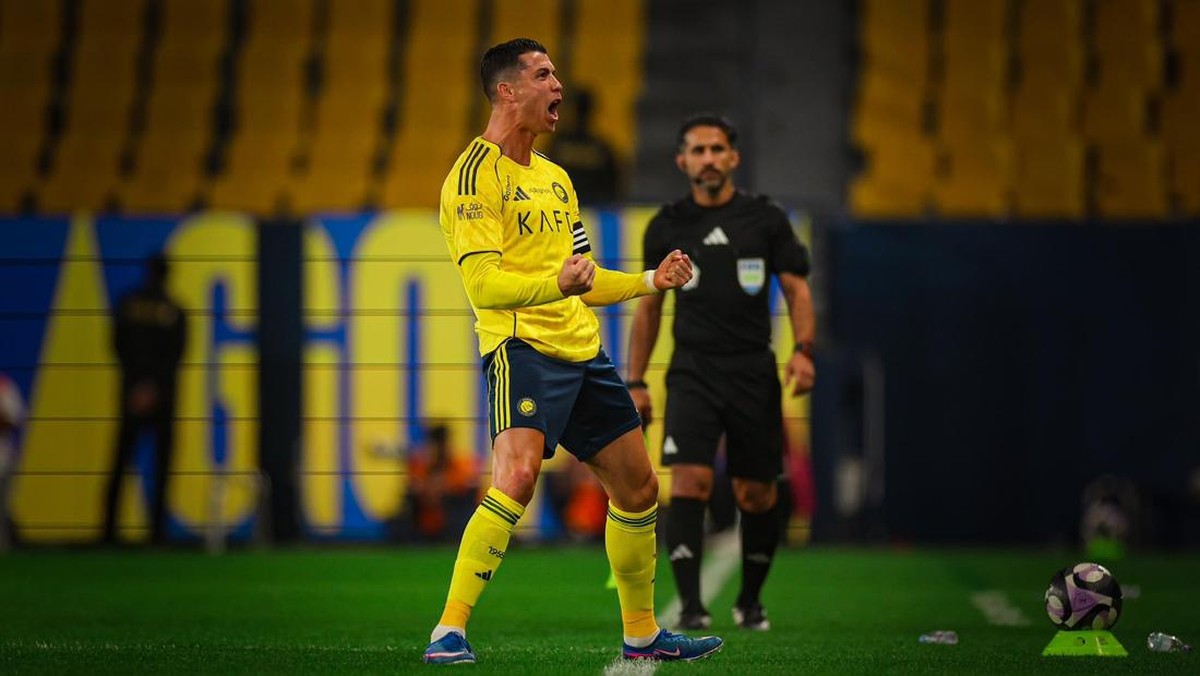 Cristiano Ronaldo menyumbang dua gol dalam kemenangan Al Nassr atas Al Hazm. (Foto: dok. Al Nassr)