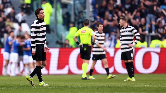 Turin, Italy - February 21: Kenan Yildiz of Juventus Fc looks dejected during the Serie A match between Juventus FC and Como 1907 at Allianz Stadium on February 21, 2026 in Turin, Italy. (Photo by sportinfoto/DeFodi Images/DeFodi via Getty Images)