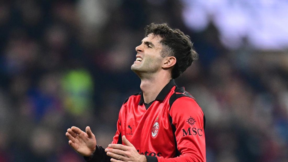 Christian Pulisic lagi memble, AC Milan pun jeblok. (REUTERS/Daniele Mascolo)