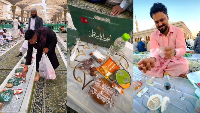 Bukber Tiap Hari! Begini Isi Kantong Takjil di Masjid Nabawi