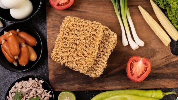 Ilustrasi mi instan, ramen