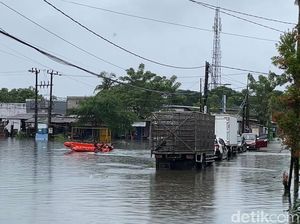 Akses Jalan Perumnas Antang Lumpuh Akibat Banjir, Ketinggian Air 1 Meter