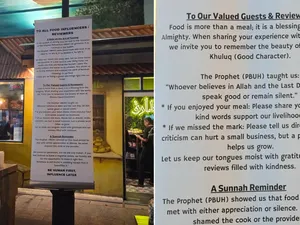 Viral! Spanduk Bazar Ramadan Ingatkan Influencer Beri Ulasan Sopan