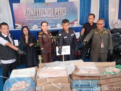 Polisi Gagalkan Penyelundupan 80 Ton Daging Ilegal-Barang Bekas dari Singapura