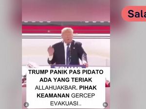 Cek Fakta: Benarkah Trump Panik karena Suara Takbir?