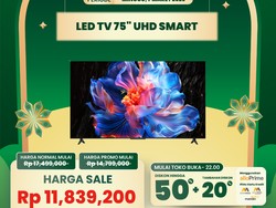 LED TV 75 Inch di Transmart Full Day Sale Diskon!