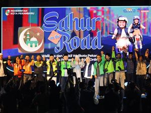 Diikuti Ribuan Driver, Walkot Agung Sahur On The Road-Dengar Masukan Ojol di Pekanbaru
