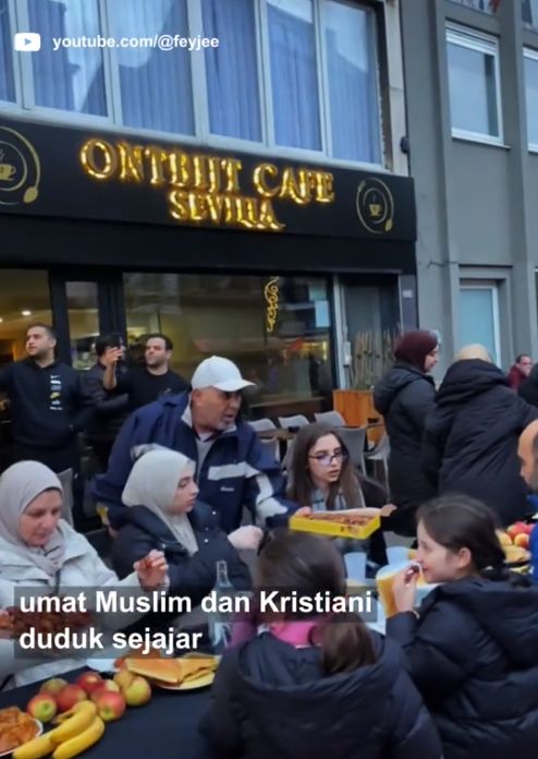 Buka puasa di Belgia Pemandangan Unik! 7.000 Orang di Belgia Bukber dan Rayakan Paskah Bersama