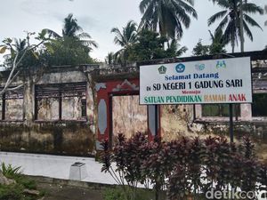 Gedung SDN 1 Gadung Sari Tabanan 3 Tahun Rusak Berat, Siswa Berbagi Kelas