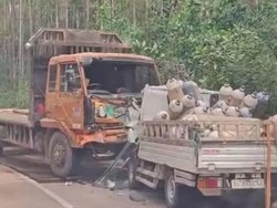 Pikap Adu Kambing dengan Truk di Musi Rawas, Satu Orang Tewas