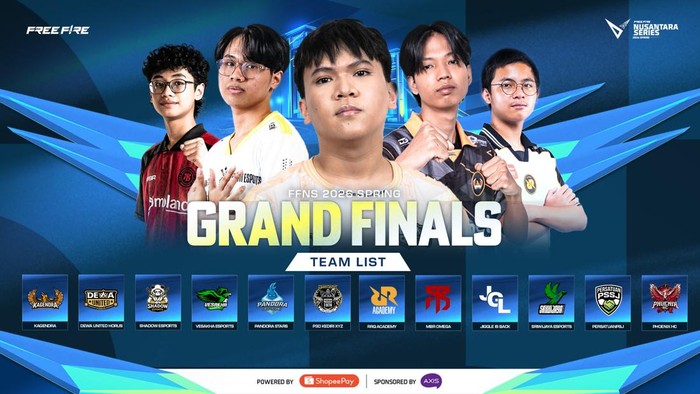 Babak Play-ins Free Fire Nusantara Series (FFNS) 2026 Spring telah selesai digelar. Kini, sudah ada 12 tim terbaik yang berhasil lolos ke Grand Final.