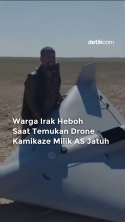 Video Warga Irak Heboh Saat Temukan Drone Kamikaze AS Jatuh