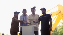 Menteri PU dan Andre Rosiade Groundbreaking Pembangunan Sabo Dam Gunung Marapi