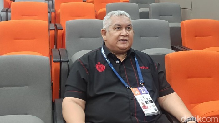 Ketua Panpel Persija Jakarta Tauhid Indrasjarief di Jakarta International Stadium, Selasa 3 Maret 2026.
