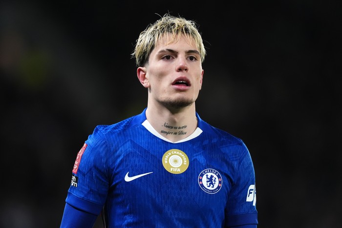 Chelseas Alejandro Garnacho during the Emirates FA Cup fourth round match at MKM Stadium, Hull. Picture date: Friday February 13, 2026. (Photo by Mike Egerton/PA Images via Getty Images)