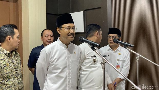 Kemensos sosialisasi Data Tunggal Sosial dan Ekonomi Nasional (DTSEN) bersama Pemkab Bekasi agar penyaluran bantuan sosial (bansos) sesuai data. (Devi P/detikcom)