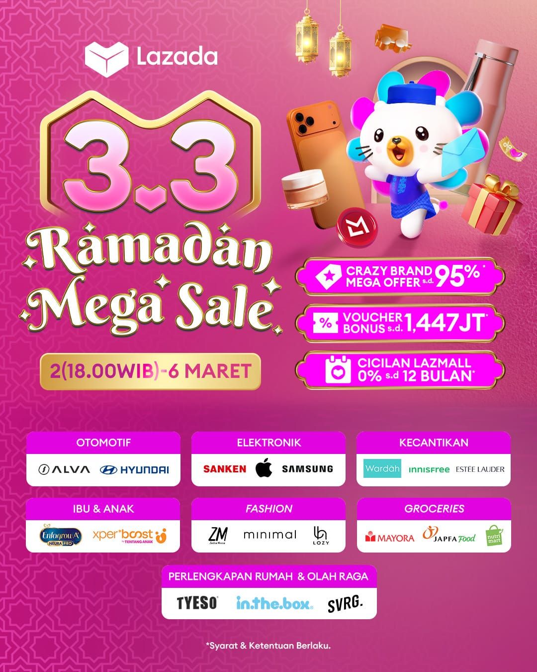 Lazada 3.3 Ramadan Mega Sale