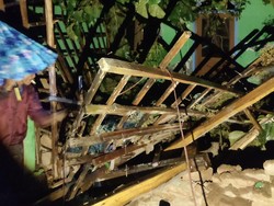 Musala di Nganjuk Ambruk Tertimpa Pohon Tumbang Akibat Hujan Angin