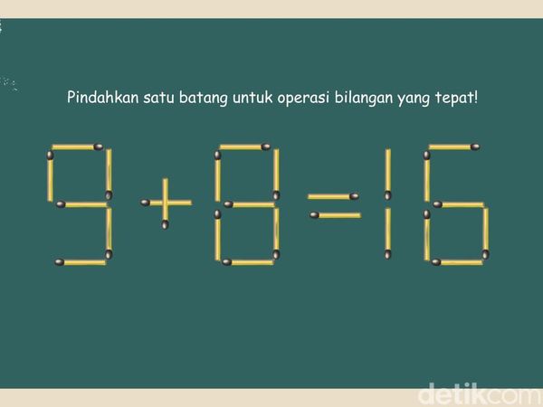 Tes Kemampuan Otak Cukup Pindahkan 1 Batang Korek, Bisa Jawab Semua?