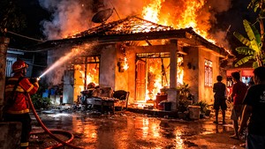 Pertikaian Kakak Adik Hanguskan Rumah di Kampung Arab Indramayu