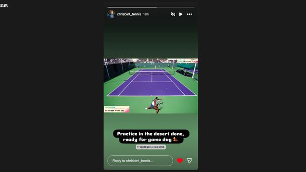 Janice Tjen berlatih dengan Coco Gauff jelang debut di Indian Wells Open.