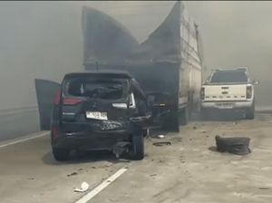 Asap Kebakaran Lahan Picu Kecelakaan Beruntun di Tol Binjai
