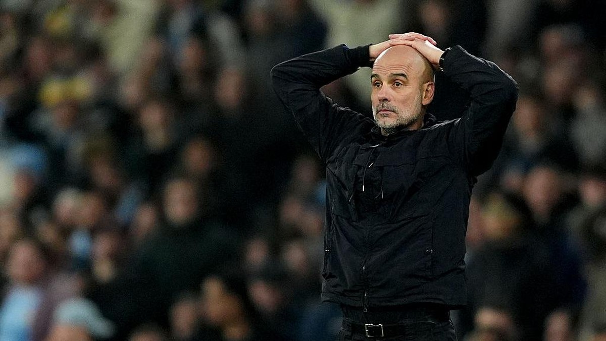 Manajer Manchester City Pep Guardiola diskors dua pertandingan usai menerima enam kartu kuning musim ini (Foto: PA Images via Getty Images/Martin Rickett - PA Images)