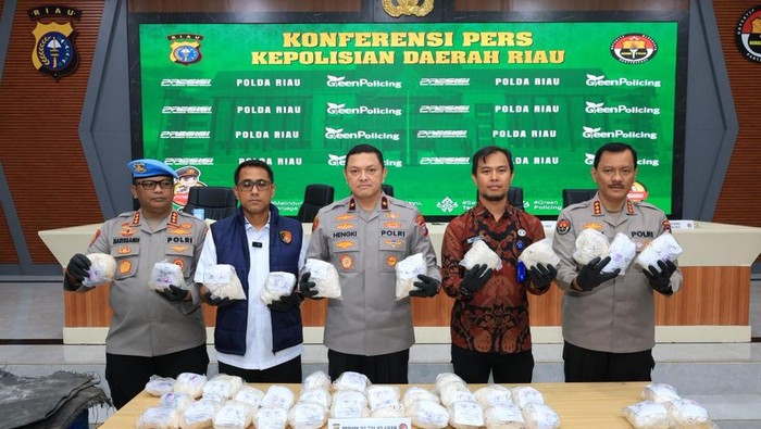 Polda Riau Tangkap Heroin Seberat 22,73 Kg di Bengkalis