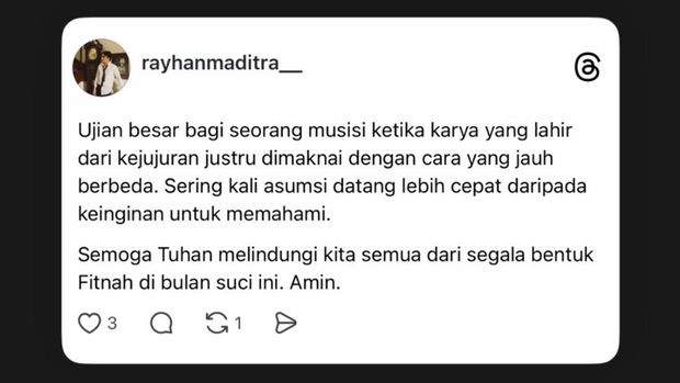 Rayhan Maditra, suami Isyana Sarasvati