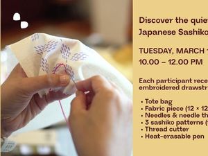 Hadir Kembali! Workshop Seni Bordir Jepang yang Cocok untuk Pemula
