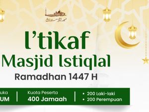 Pendaftaran Itikaf di Masjid Istiqlal Masih Dibuka, Kuota 400 Jemaah