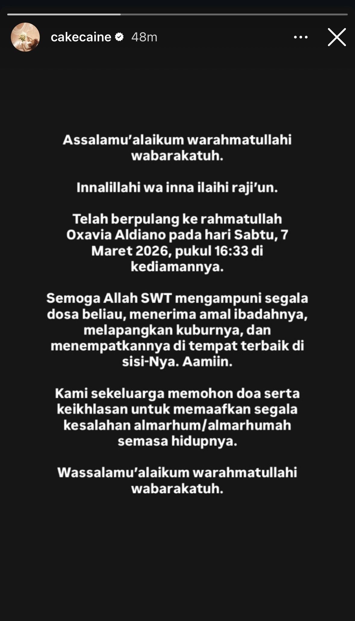 Instagram Story Nadin Amizah