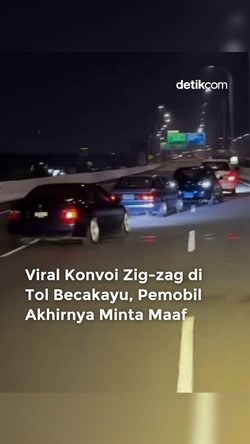 Video: Pemobil yang Konvoi Zig-zag di Tol Becakayu Minta Maaf