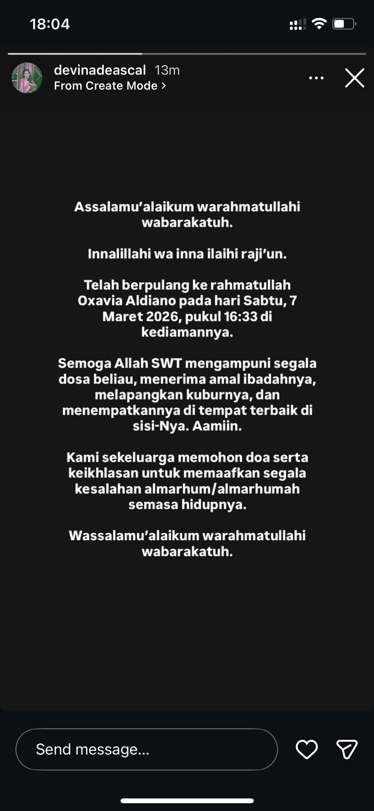 Vidi Aldiano meninggal dunia