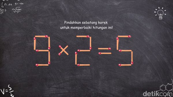 Tes Logika: Pindahkan Satu Batang Korek untuk Memperbaiki Hitungan Ini