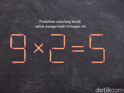 Tes Logika: Pindahkan Satu Batang Korek untuk Memperbaiki Hitungan Ini