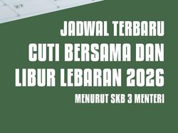 Jadwal Cuti Bersama dan Libur Lebaran 2026 Menurut SKB 3 Menteri